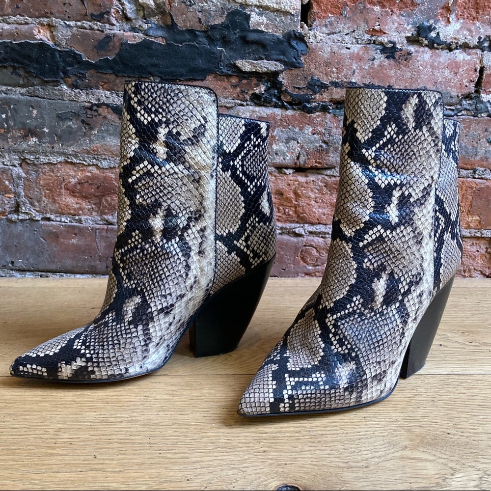 French Connection Snakeskin Bootie Size 7/37